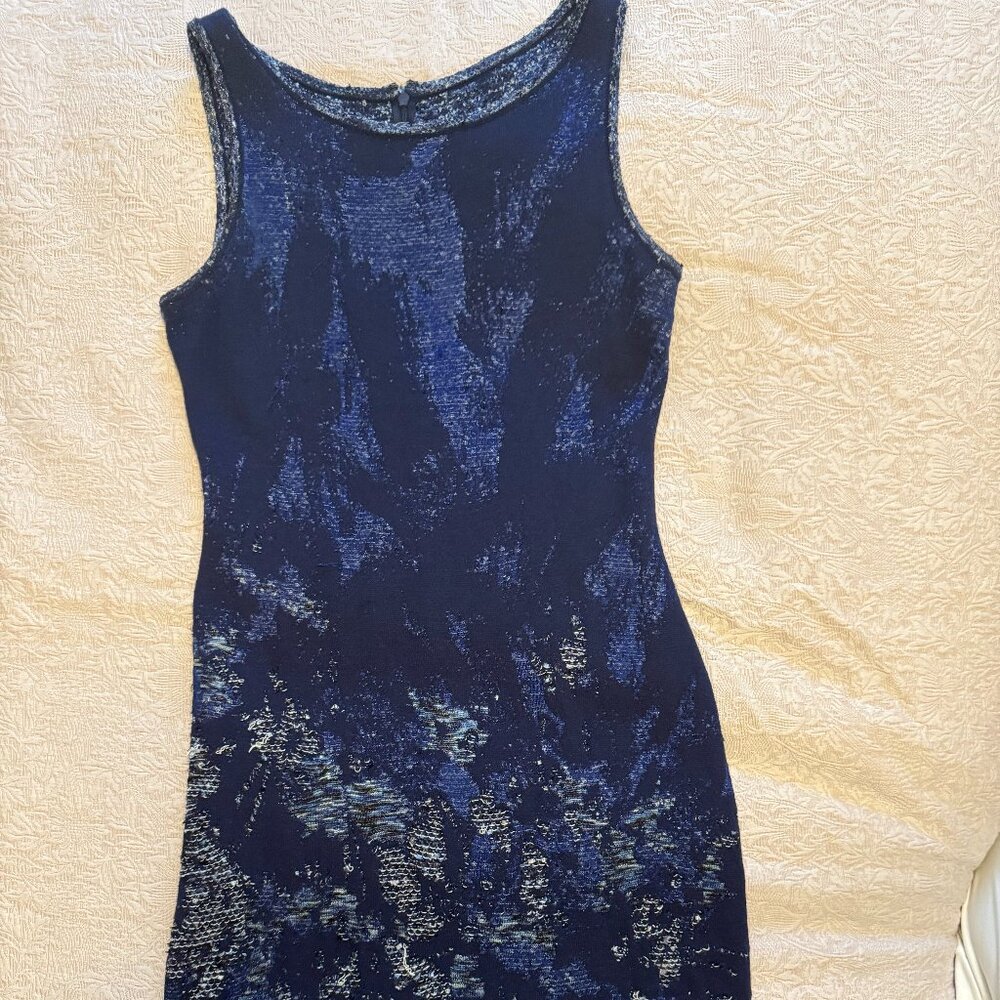 Saint John Knit Blue Dress
